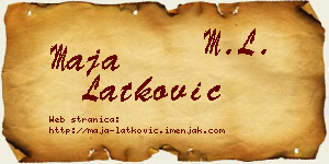 Maja Latković vizit kartica